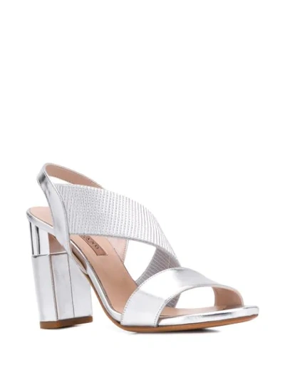 Shop Albano Embellished Strap Sandals In Silver