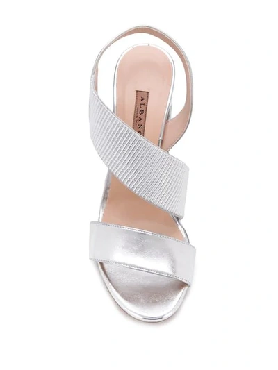 Shop Albano Embellished Strap Sandals In Silver