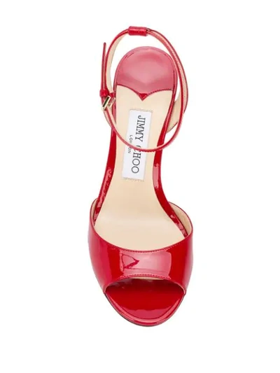 Shop Jimmy Choo Miranda 85mm Sandals In Red