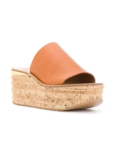 Shop Chloé Camille Sandals In Brown