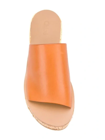 Shop Chloé Camille Sandals In Brown