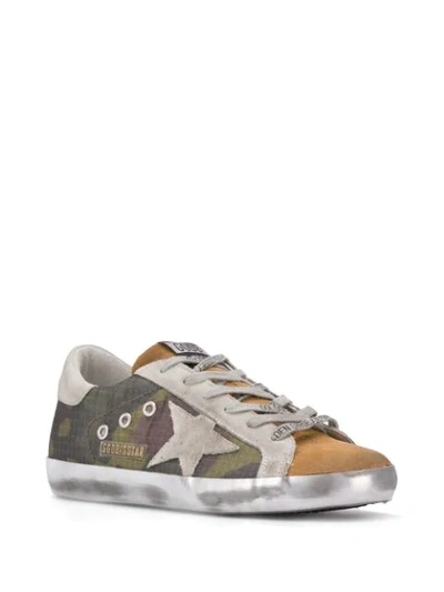 Shop Golden Goose Lace Up Sneakers In Green