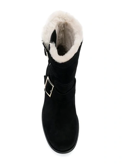 Shop Jimmy Choo Youth Boots In Black/natural