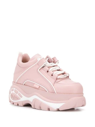 Shop Buffalo Ridged Sole Sneakers In Pink