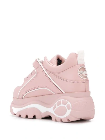 Shop Buffalo Ridged Sole Sneakers In Pink