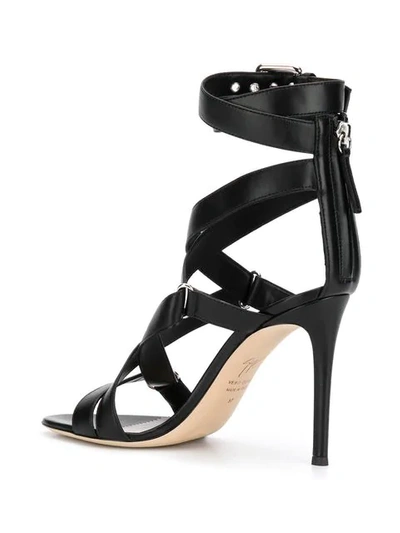 Shop Giuseppe Zanotti Larissa Sandals In Black