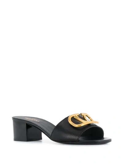 VALENTINO VALENTINO GARAVANI GO LOGO SANDALS - 黑色