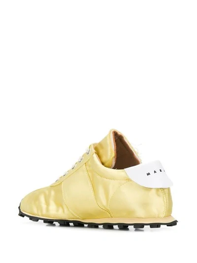 Shop Marni Low Top Sneakers In Yellow