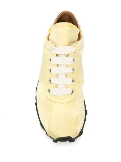 Shop Marni Low Top Sneakers In Yellow
