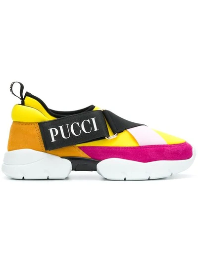 Shop Emilio Pucci City Slip-on Sneakers In A72 Giallo Fuxia Nro