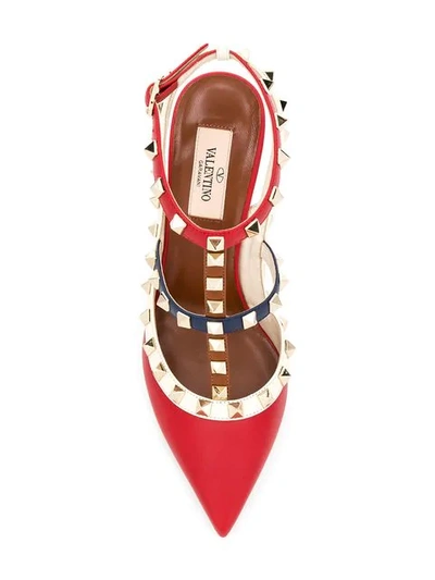 Shop Valentino Rockstud 105mm Pumps In Red