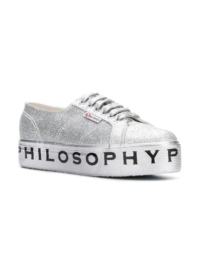 Shop Philosophy Di Lorenzo Serafini Superga Flatform Glitter Sneakers In Multicolour