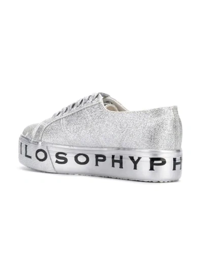 Shop Philosophy Di Lorenzo Serafini Superga Flatform Glitter Sneakers In Multicolour