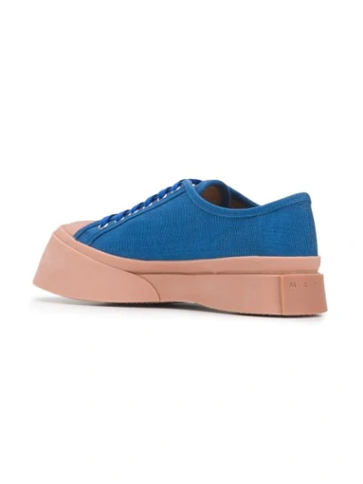 Shop Marni Platform Sneakers In Blue