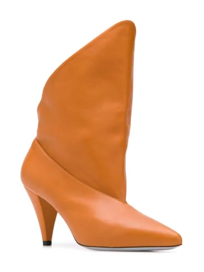 GIVENCHY 结构小羊皮及踝靴 - 棕色