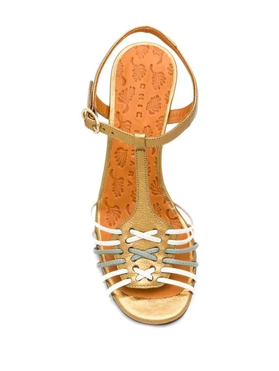 Shop Chie Mihara Bandida Sandals In Gold