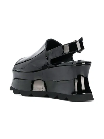 Shop Mcq By Alexander Mcqueen Mcq Alexander Mcqueen Platform Slingback Sandals - 1000 Black