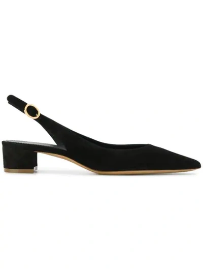 Shop Mansur Gavriel Slingback Pumps In Black