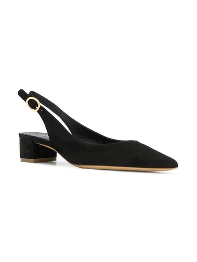 Shop Mansur Gavriel Slingback Pumps In Black