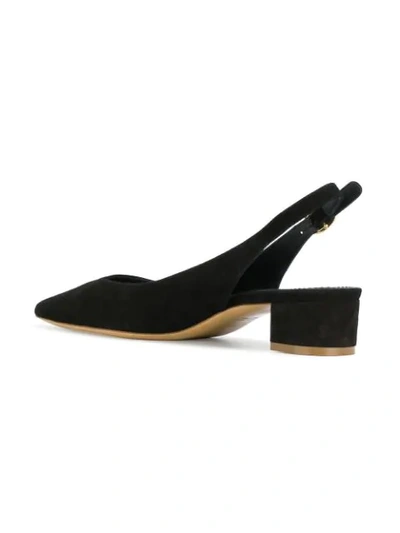 Shop Mansur Gavriel Slingback Pumps In Black