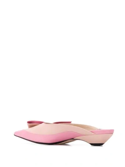 Shop N°21 Bow Detail Mules In Pink