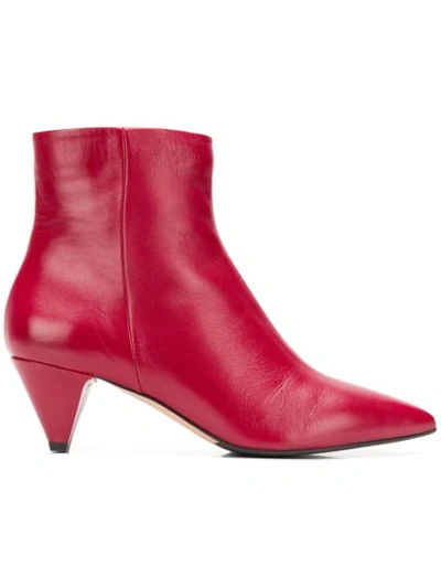 Shop The Seller Pointed Ankle Boots - Red