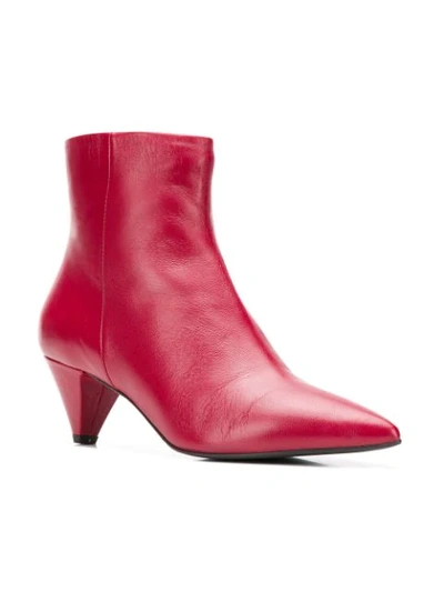 Shop The Seller Pointed Ankle Boots - Red