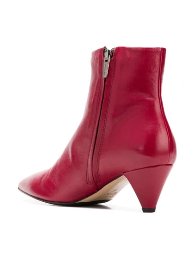 Shop The Seller Pointed Ankle Boots - Red