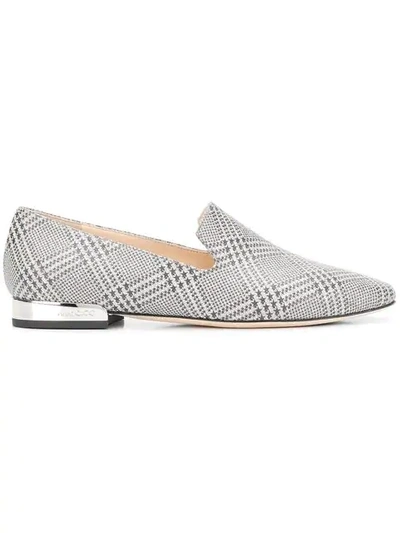 Shop Jimmy Choo Jaida Loafers In Silver