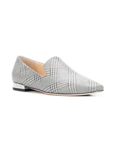 Shop Jimmy Choo Jaida Loafers In Silver