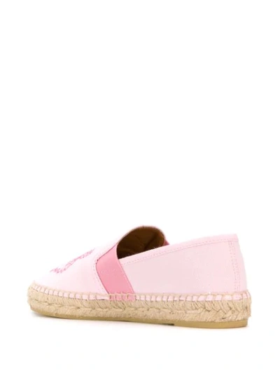 Shop Kenzo Embroidered Tiger Espadrilles In Pink
