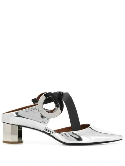 Shop Proenza Schouler Metallic Mules In Specchio