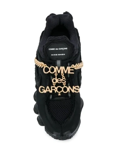 Shop Comme Des Garçons Lace Up Sneakers In Black