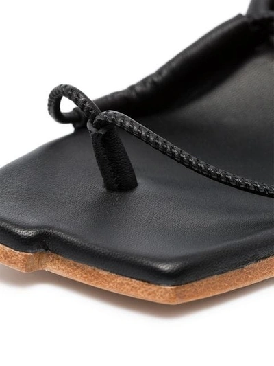 Shop Marques' Almeida Strappy Sandals In Black