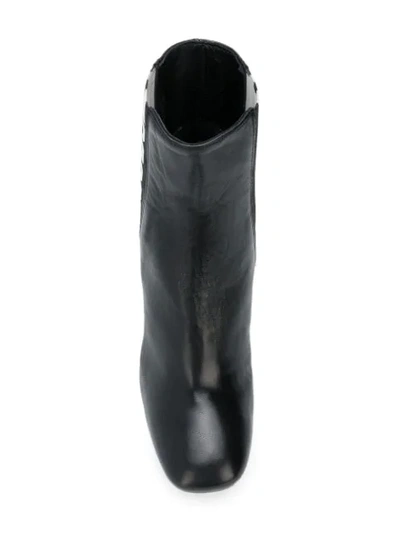 Shop Gcds Stripe Ankle Boots - Black