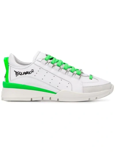 Shop Dsquared2 Chunky Low Top Trainers In White