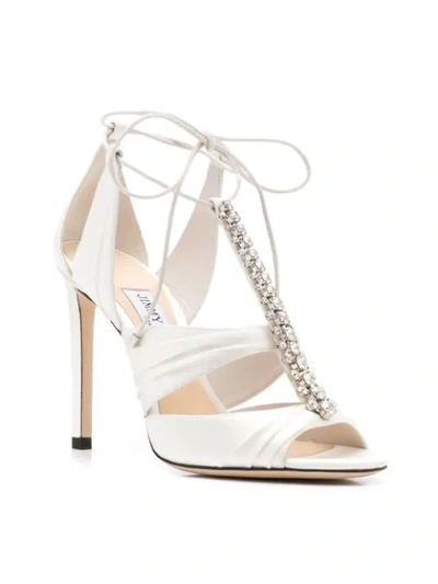 Shop Jimmy Choo Kenny 100 Sandals In White