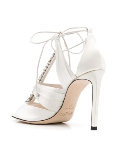 Shop Jimmy Choo Kenny 100 Sandals In White