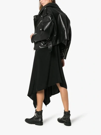 Shop Givenchy Black Elegant Studded Leather Ankle Boots