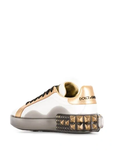 Shop Dolce & Gabbana Portofino Melt Sneakers In White