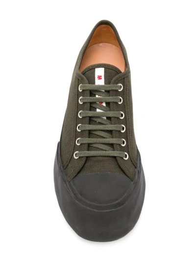 Shop Marni Platform Sneakers In Green