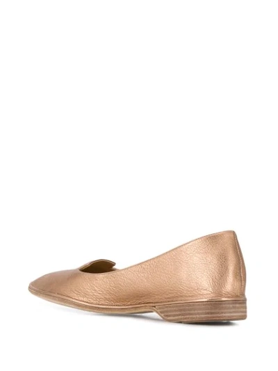 Shop Antonio Barbato Pointed Ballerina Shoes In Gold