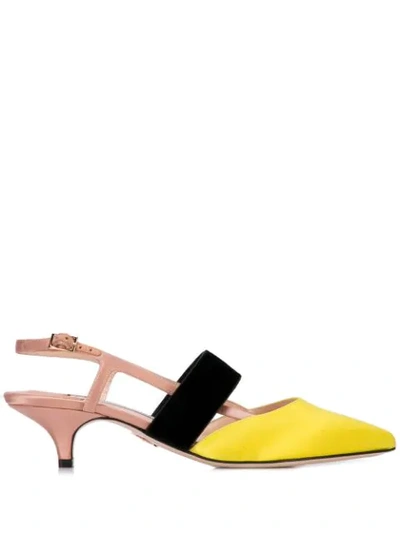 Shop Andrea Gomez Greta Mules In Yellow