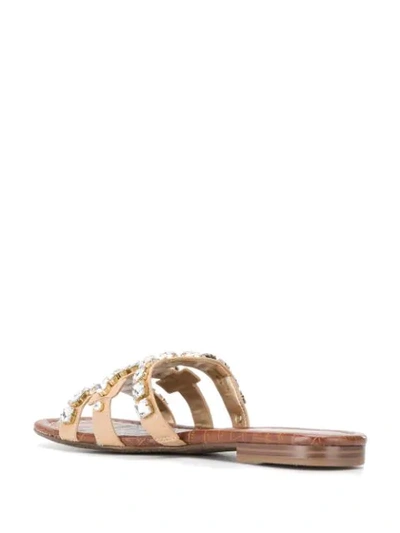 Shop Sam Edelman Crystal Embellished Bay Sandals - Neutrals