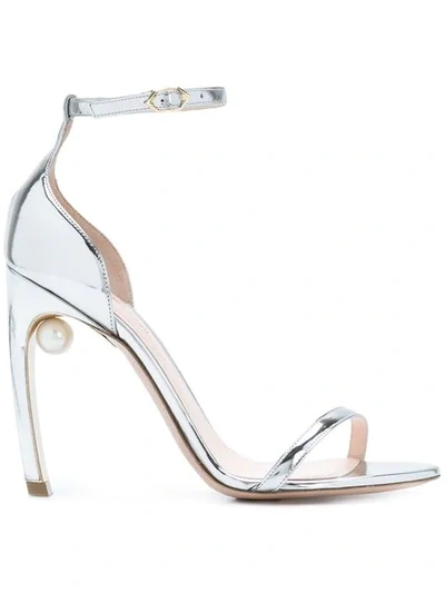 Shop Nicholas Kirkwood Mira Pearl Sandals In Metallic