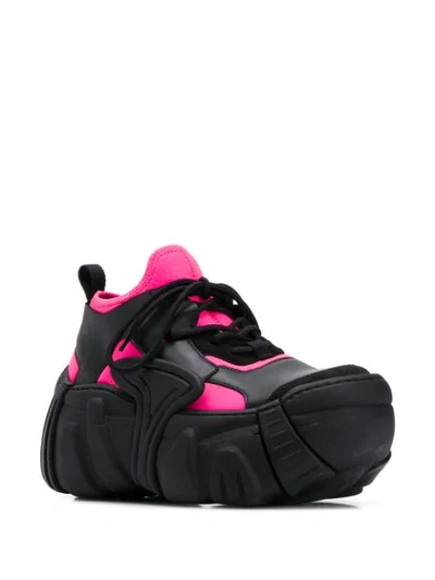 Shop Swear Element Sneakers In Black/reflective/neon Pink