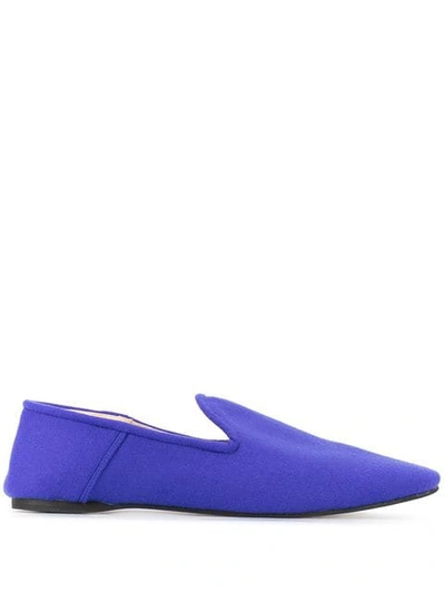 Shop Maison Rabih Kayrouz H-cashmere Loafers In Blue