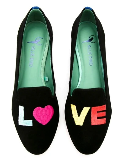 Shop Blue Bird Shoes Suede Love Colors Loafers In Black