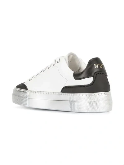 Shop N°21 Metallic Sole Sneakers In White