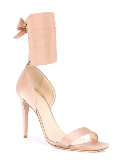 Shop Lanvin Wrapped Ankle Sandals In Pink